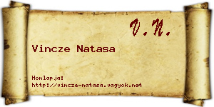 Vincze Natasa névjegykártya