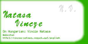 natasa vincze business card